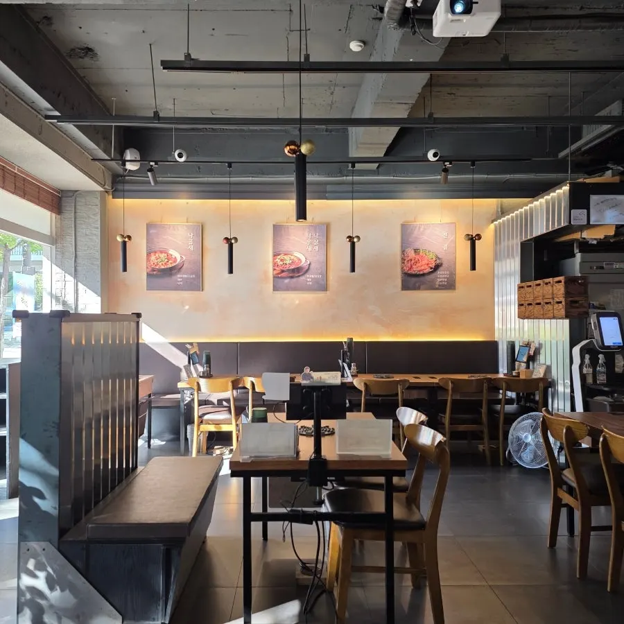 Neatly kept restaurant interior
