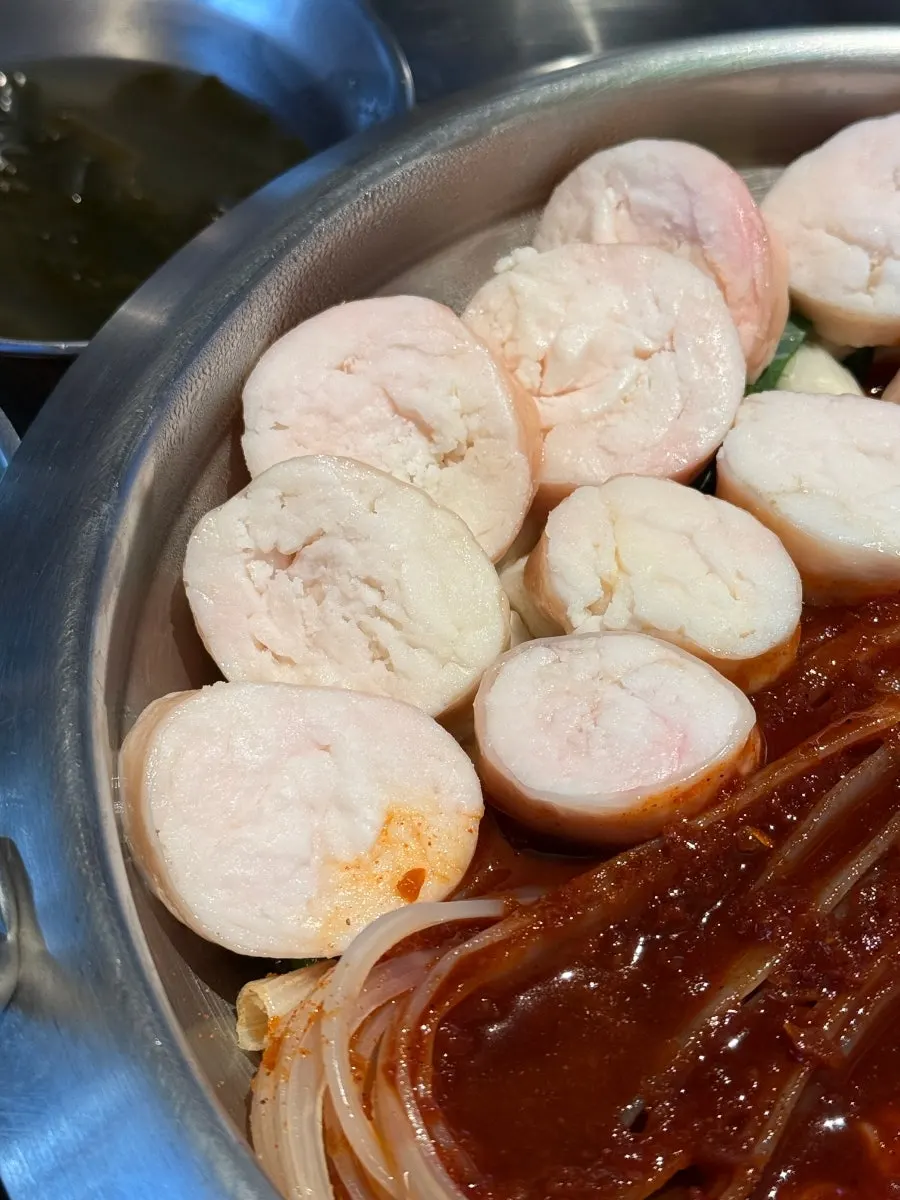 큼직한 새우와 낙지 클로즈업