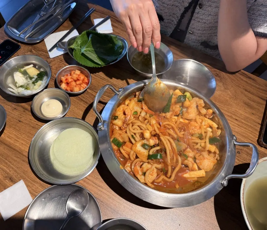 낙곱새 맛있게 먹는 방법 안내판