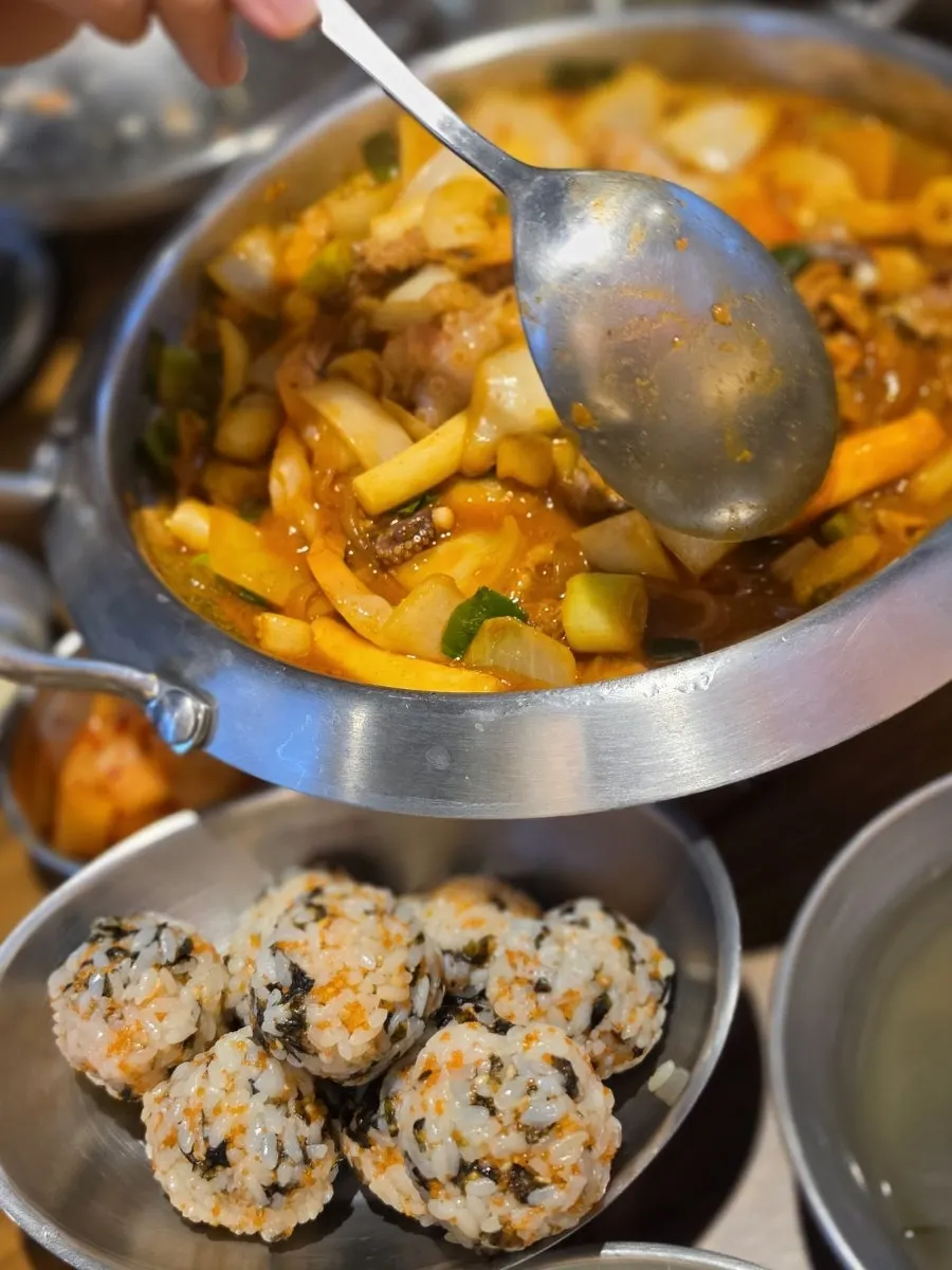 A bite of chewy octopus and plump shrimp