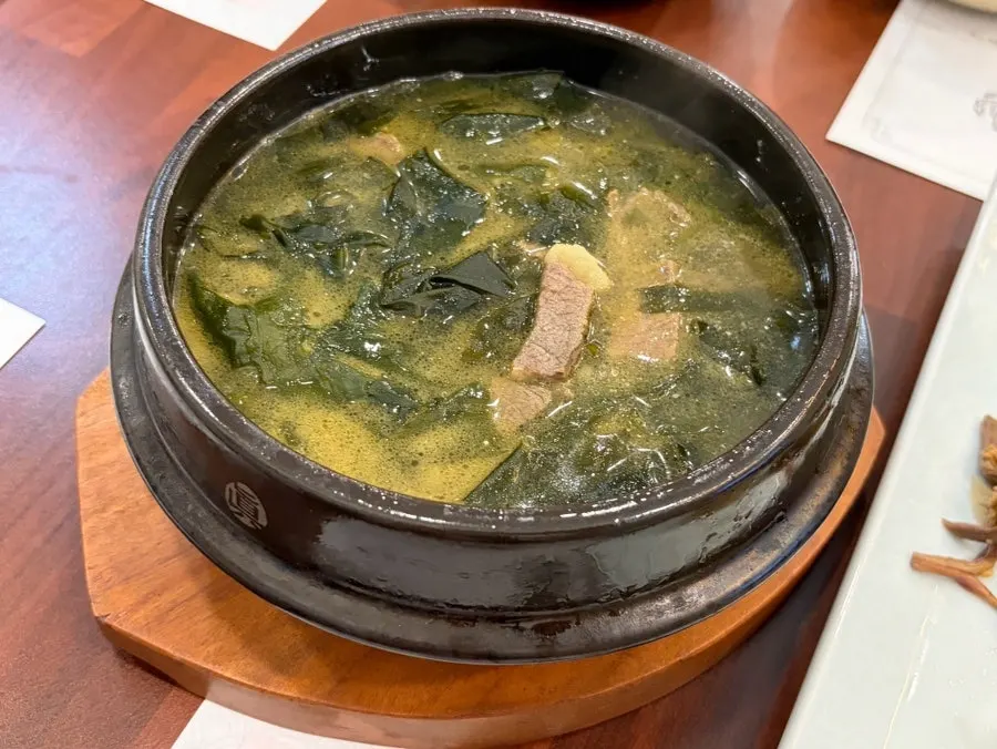 Refill information for Korean set-meal side dishes