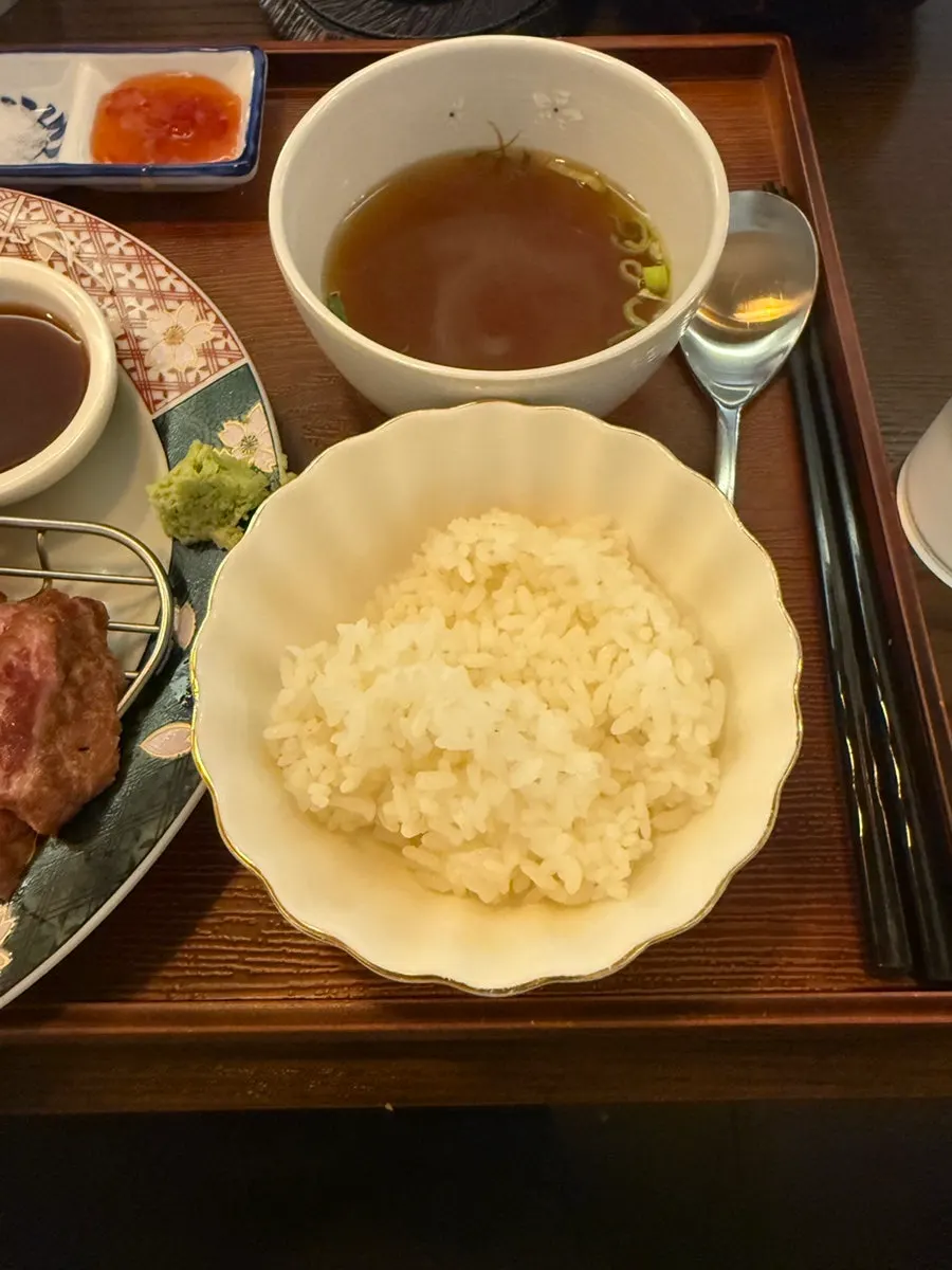 Gyukatsu served with salt