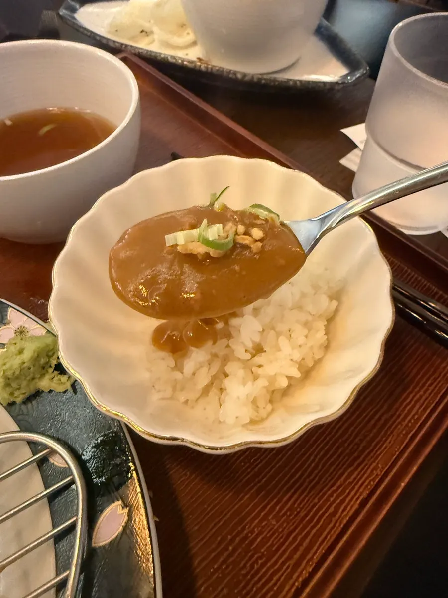 Sirloin rice topped with wasabi