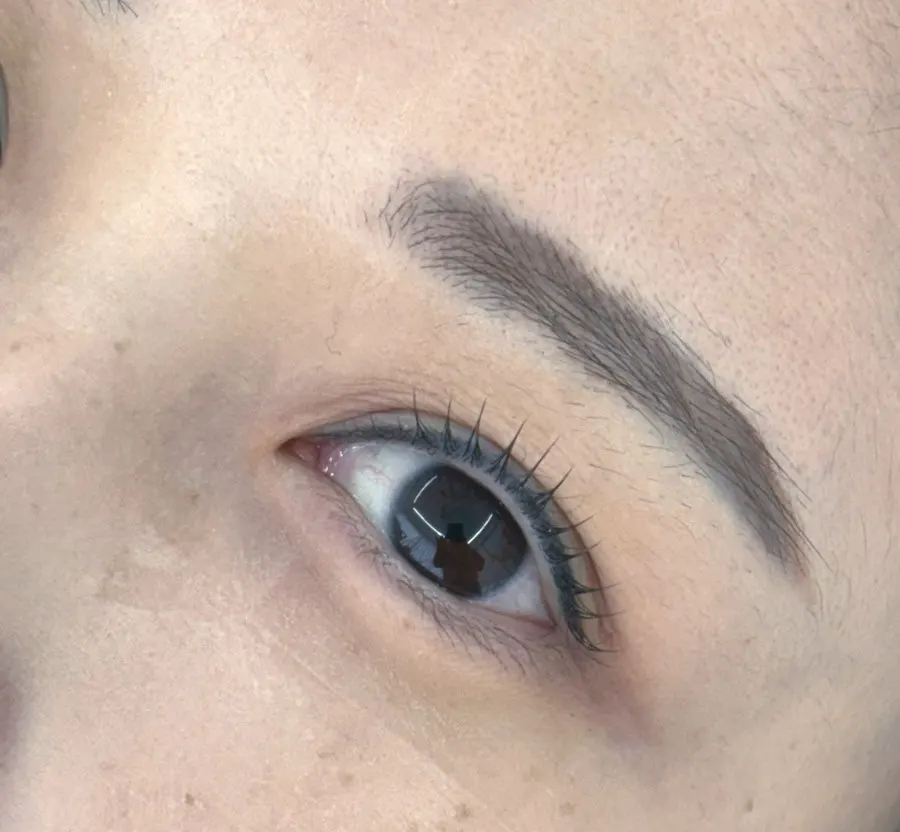 Selfie taken right after the lash lift
