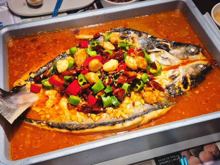 Large hot plate pan placed on the burner