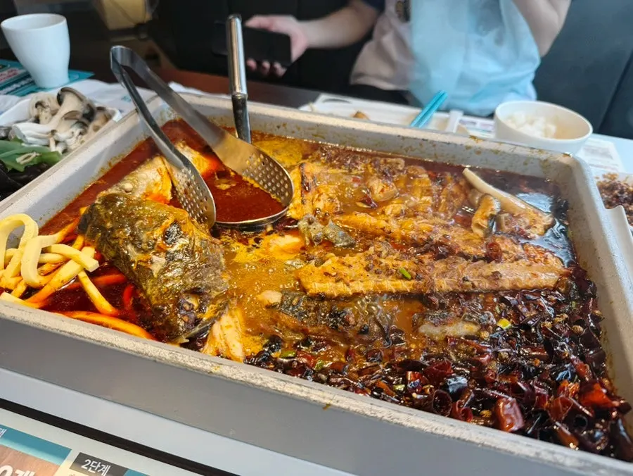 발라낸 카오위 생선살 클로즈업