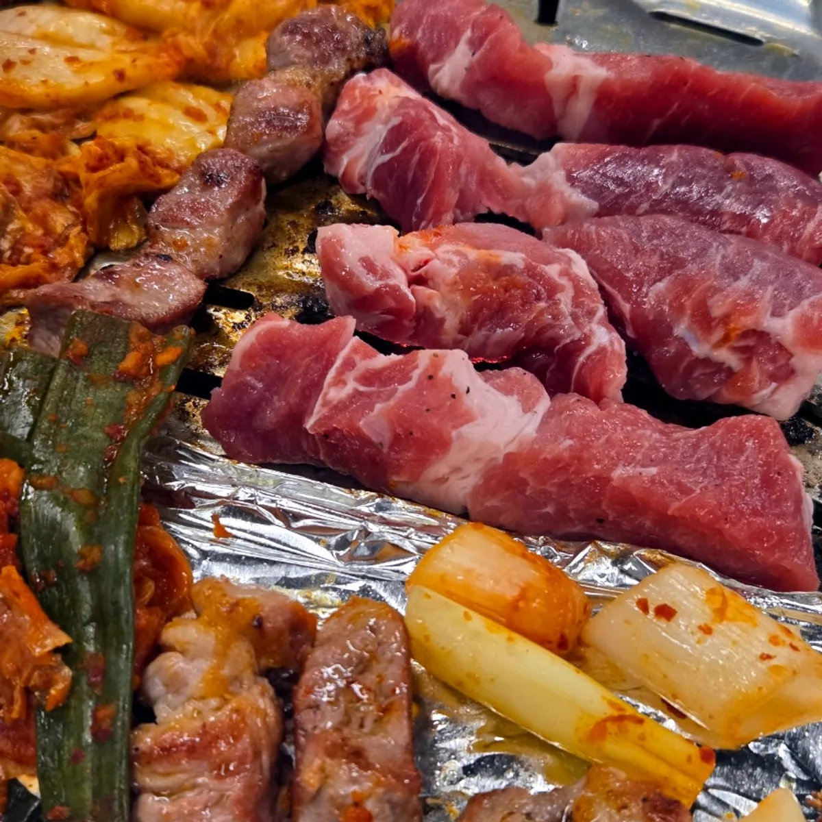 Close-up of grilled juljuli teukmoksal
