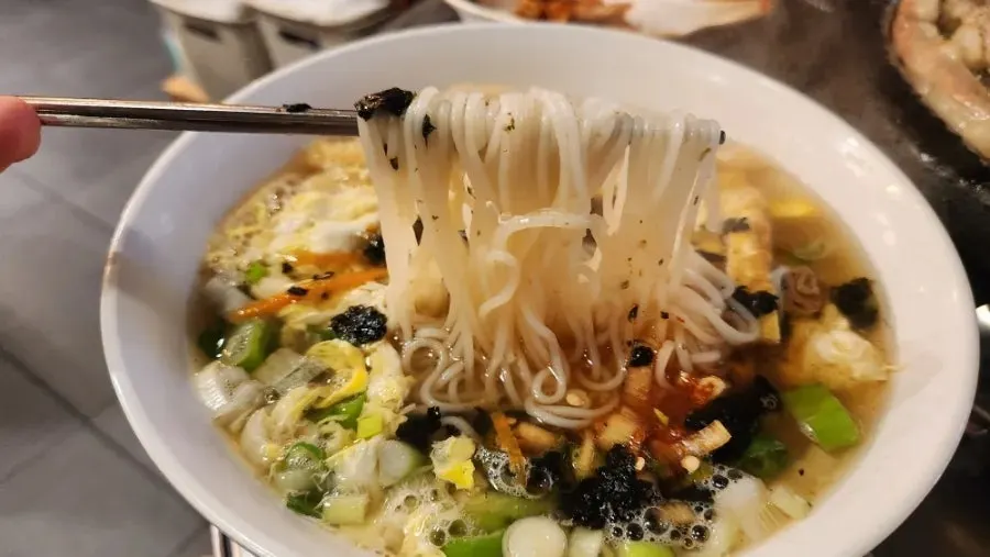 Bowl of noodles ordered for the child