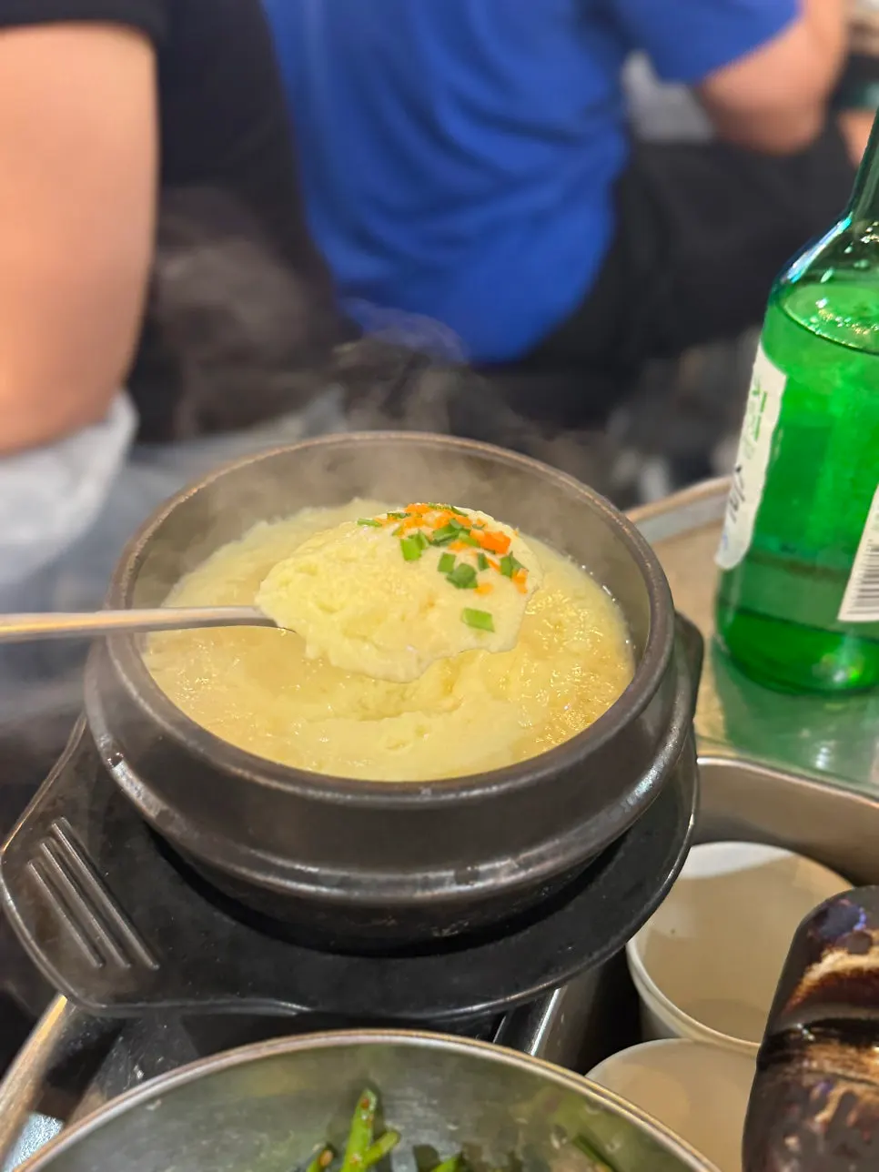 Complimentary soft steamed egg custard