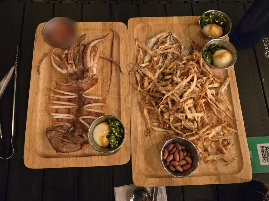 먹태세트와 반건조오징어 한 상