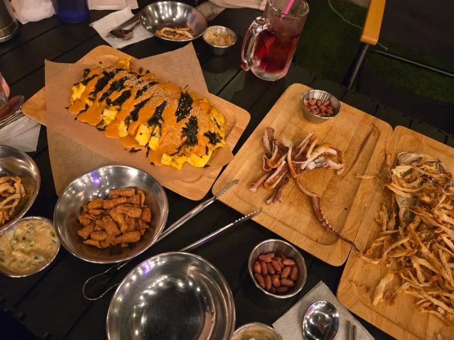 밤이 된 방이동 88노가리 루프탑
