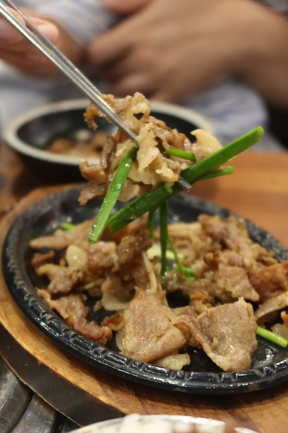 직화구이 고기 클로즈업