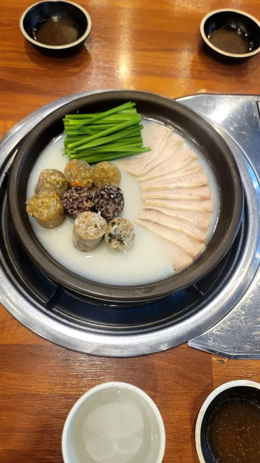 Tablet menu installed at the table