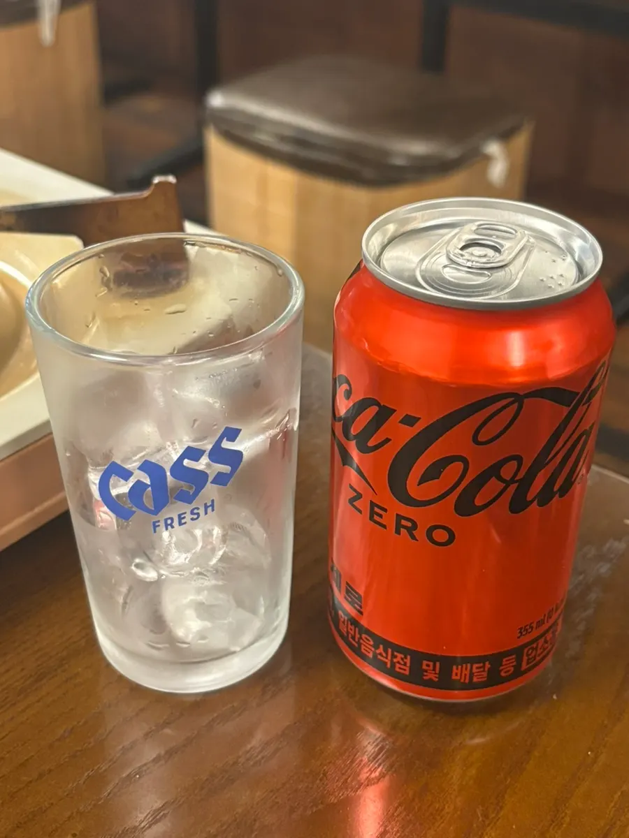 Mild gopchang jeongol and Coca-Cola Zero