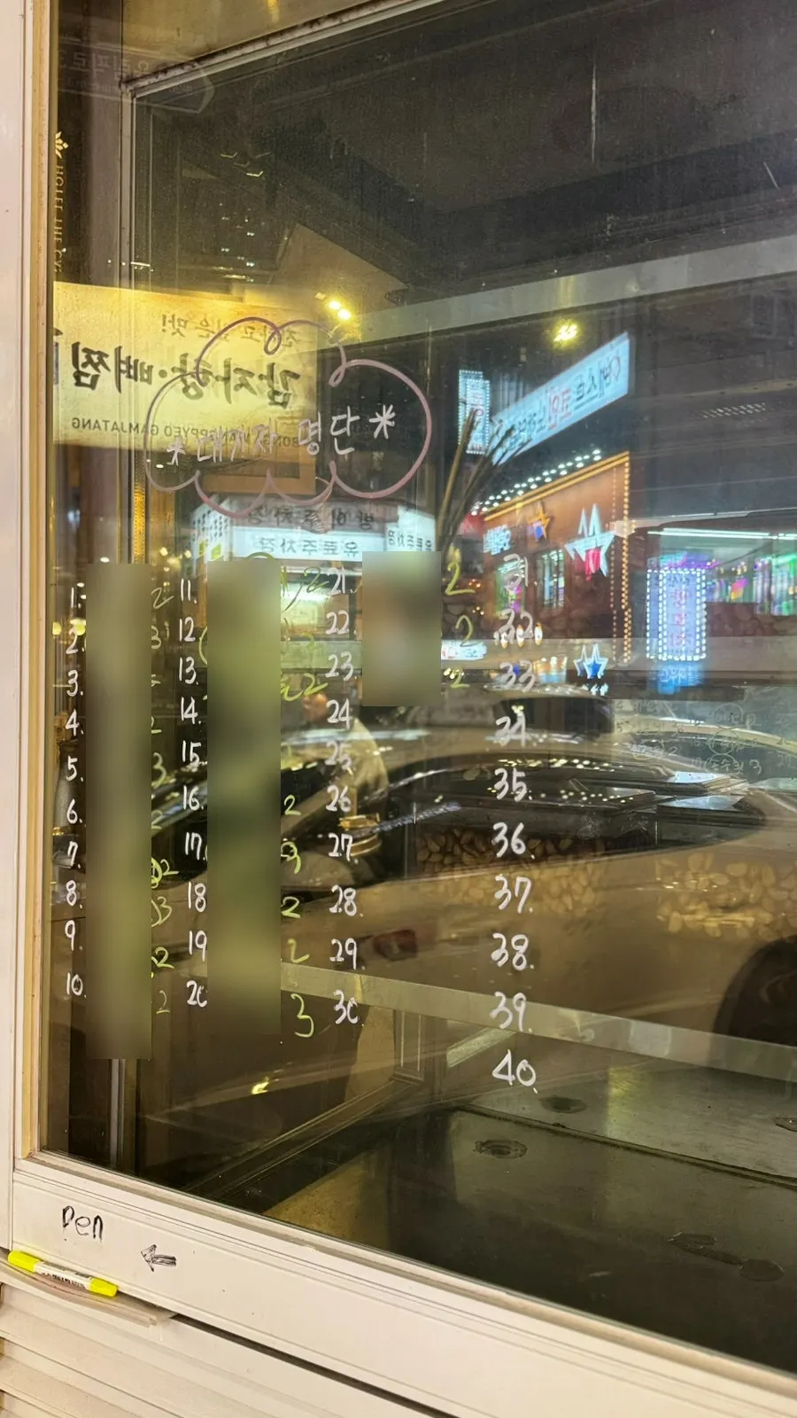 Customers waiting outside the restaurant