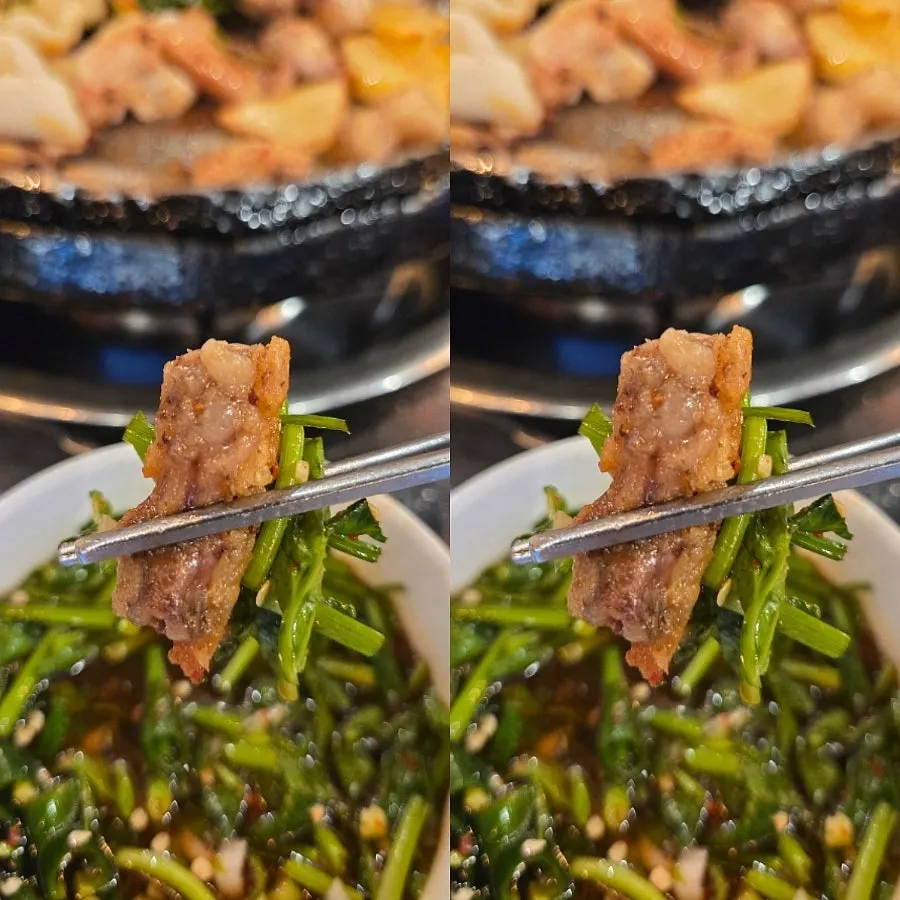 Beef makchang grilled to a golden brown