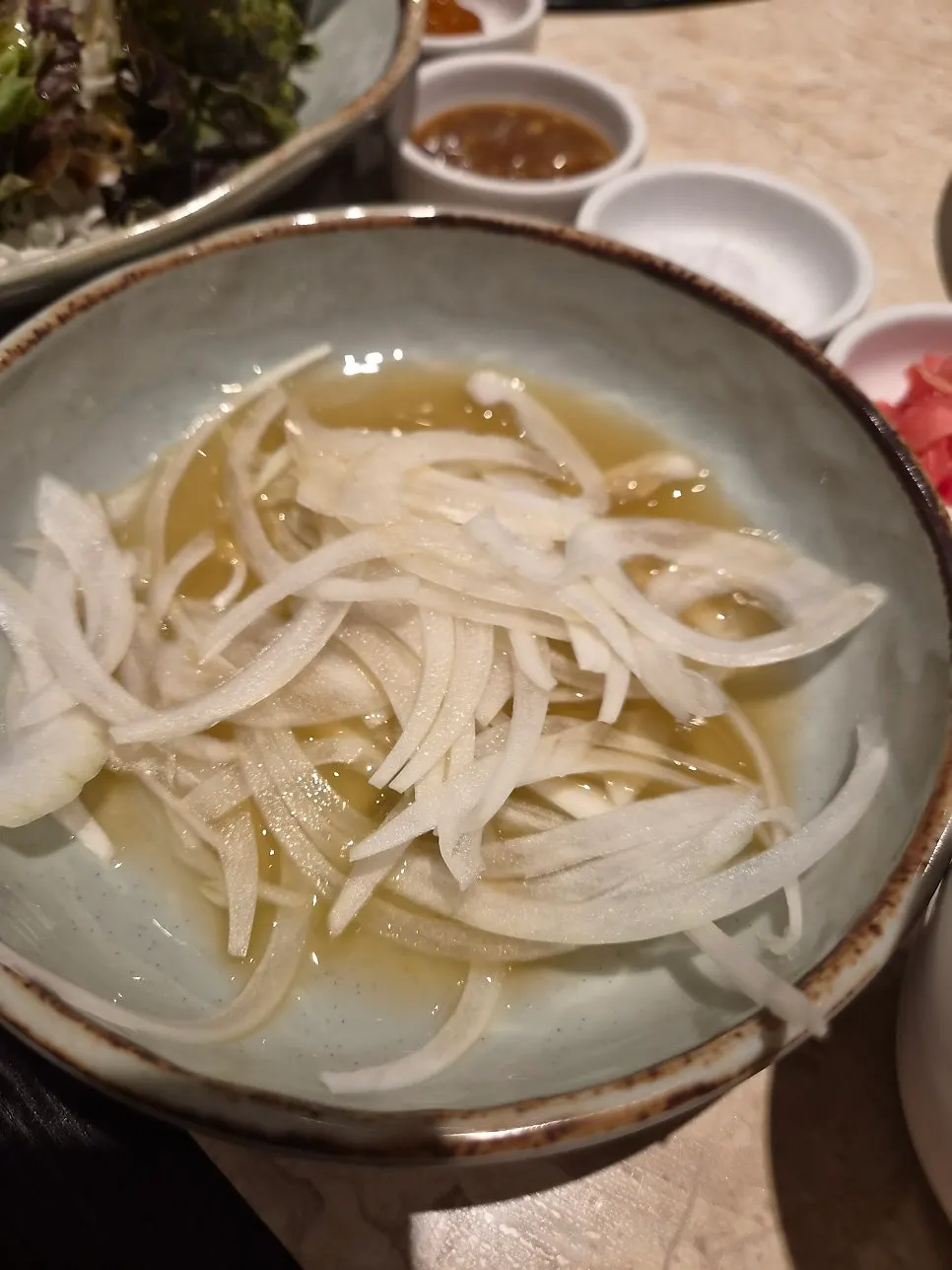 Neatly arranged side dishes