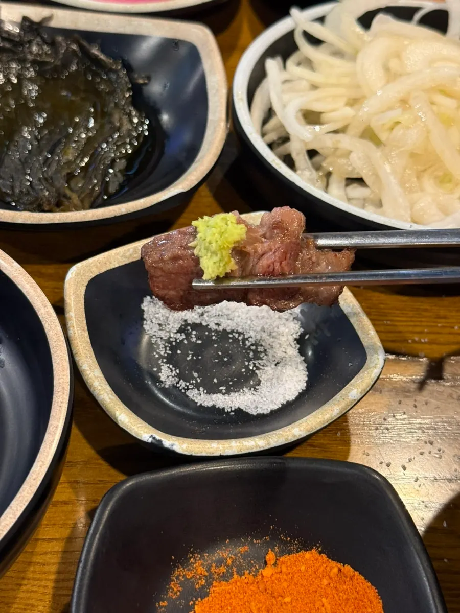 Cross-section of sliced snowflake galbi
