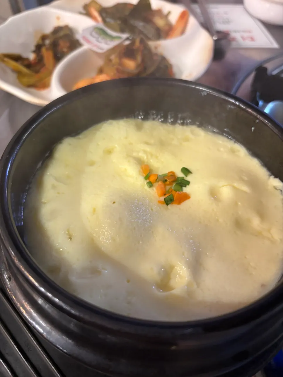 Complimentary steamed egg