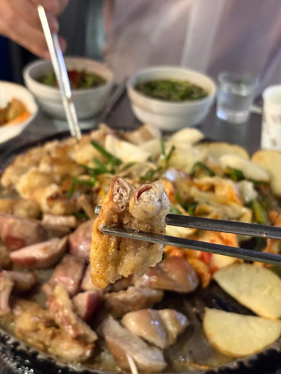Korean beef gopchang meal