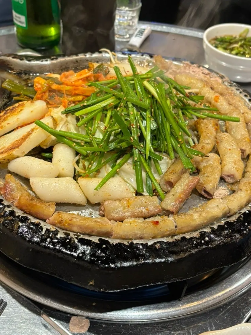 Beef gopchang grilled to a golden brown