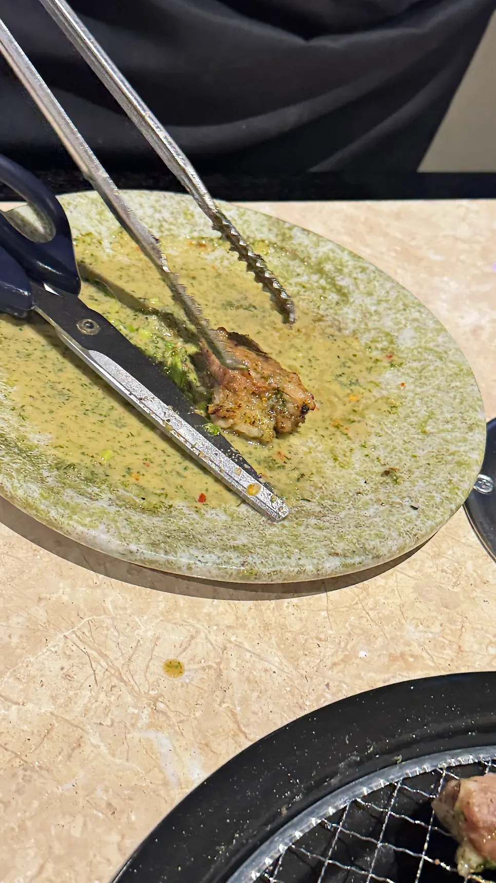 Shrek Galbi grilled with its original marinade