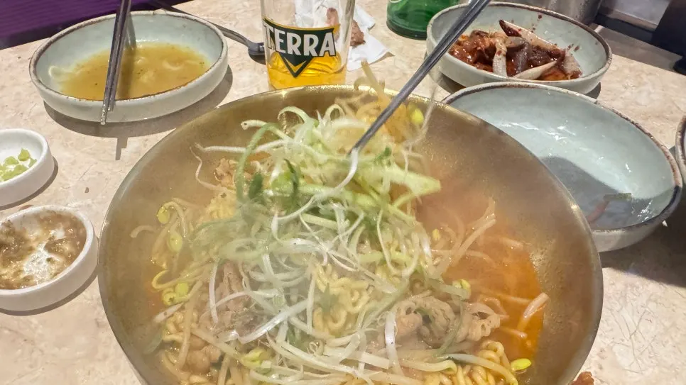 Brisket ramen as the finishing dish