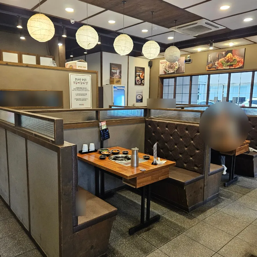 Restaurant interior with a variety of seating options