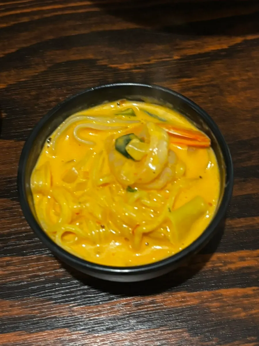 Creamy jjambbong with noodles and sujebi