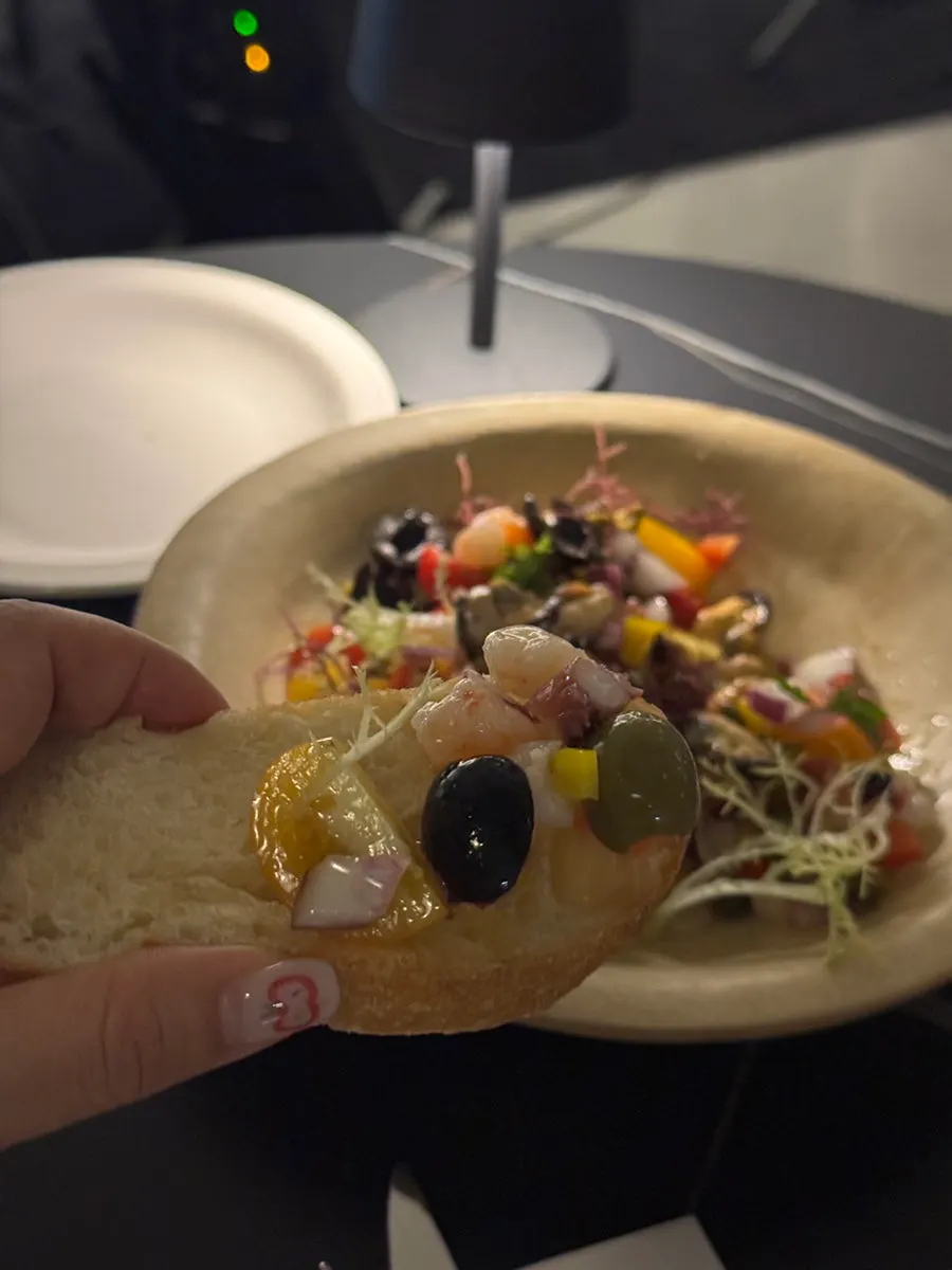 Colorful seafood salad
