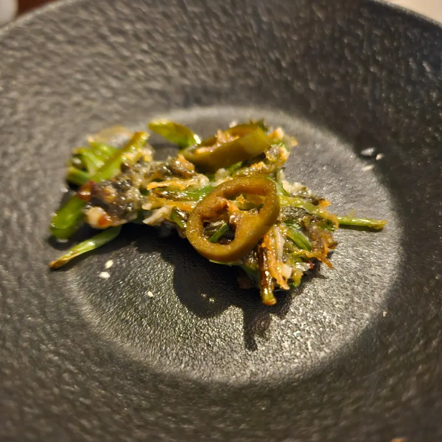 Complimentary dish served by the restaurant
