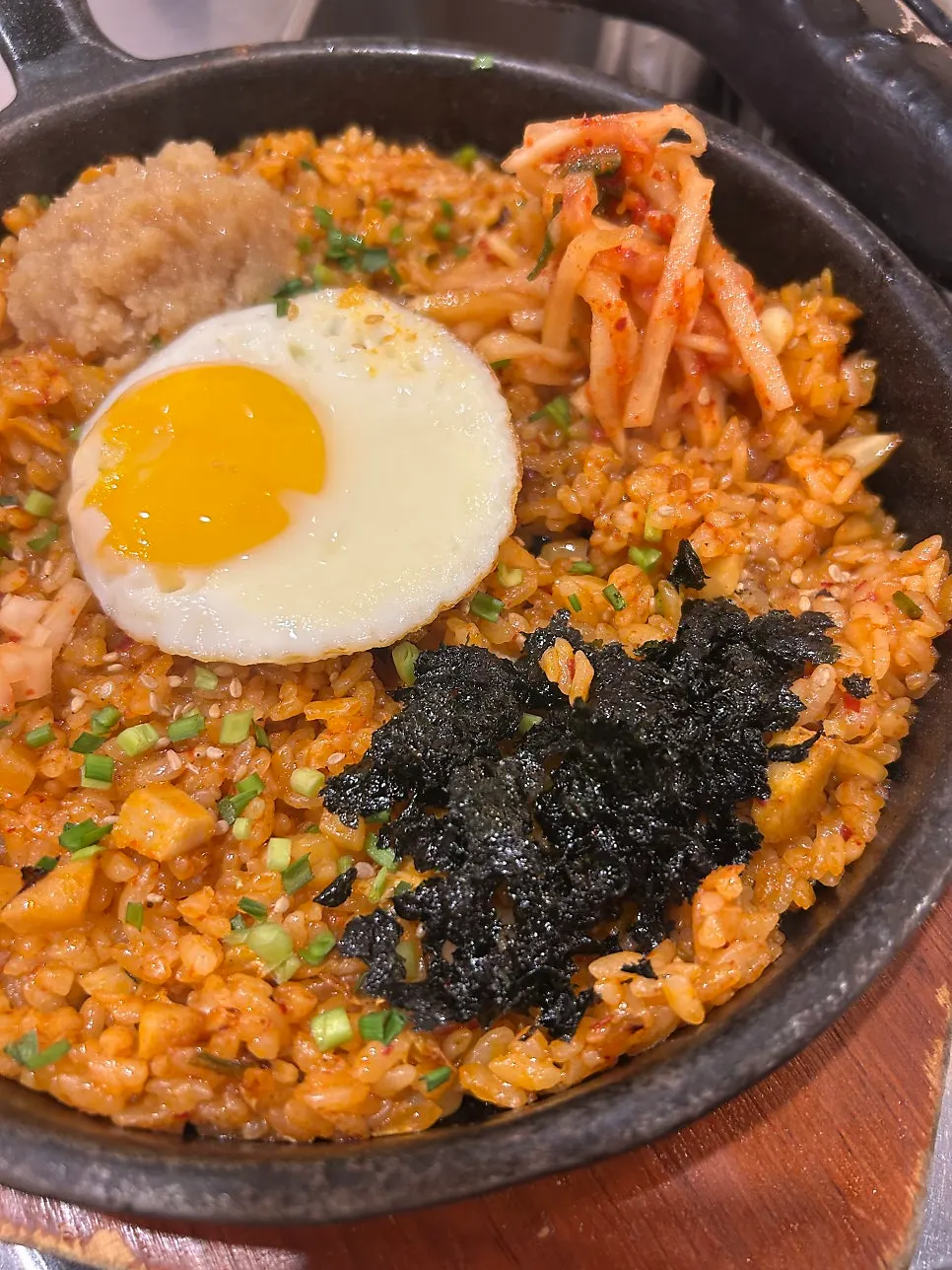 Kkakdugi fried rice as the finishing dish