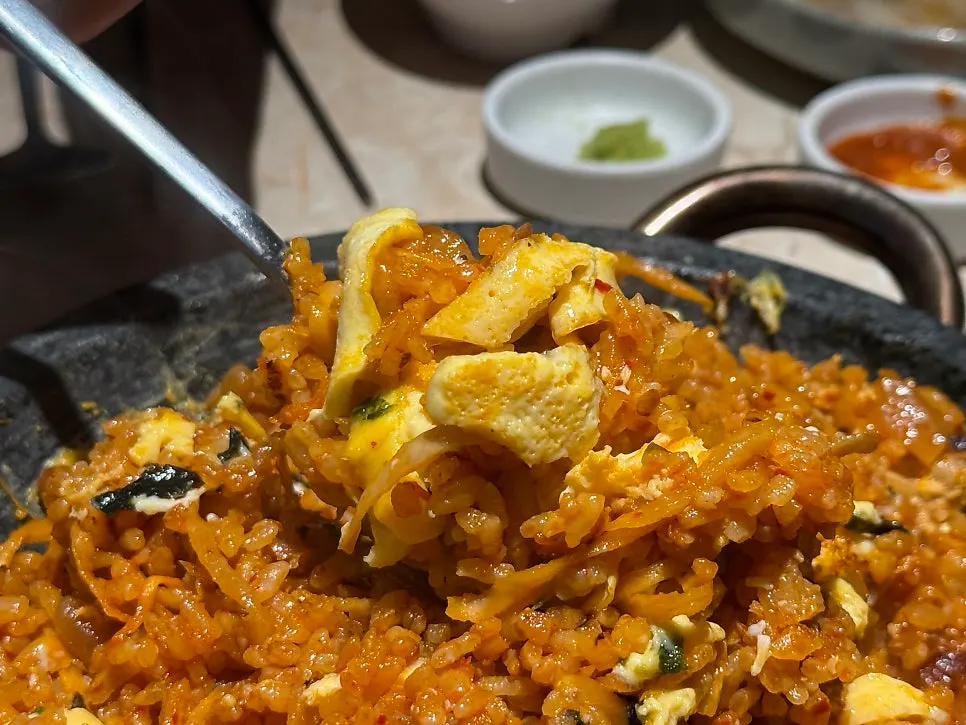 Doenjang stew and rice to finish the meal