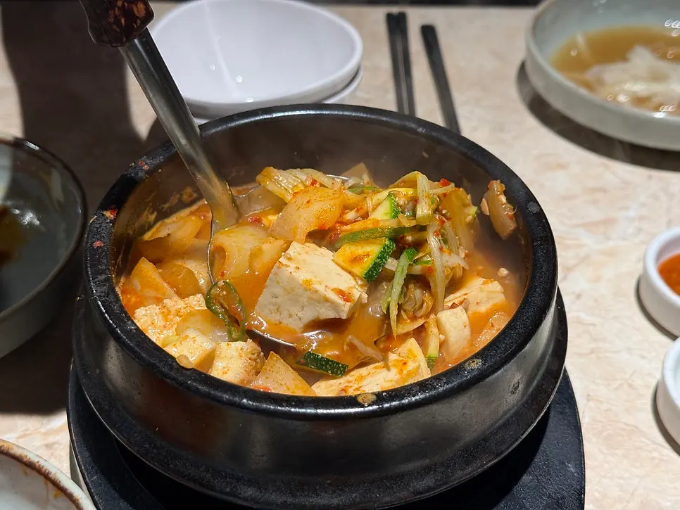 Korean pork assorted set and banchan meal