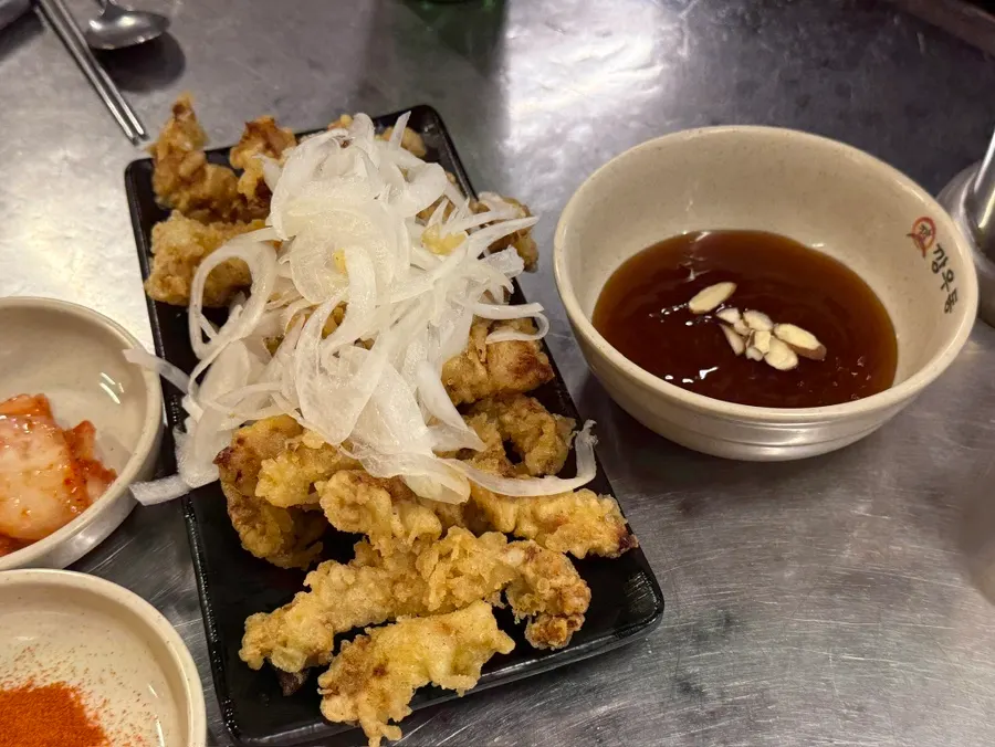 Freshly fried handmade tangsuyuk