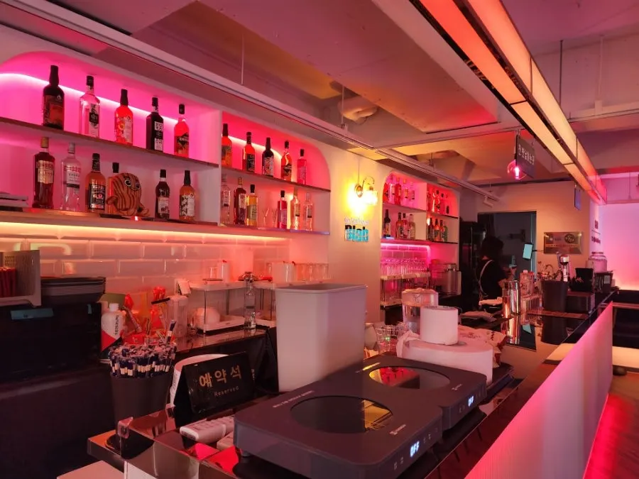 Cocktail bar table atmosphere