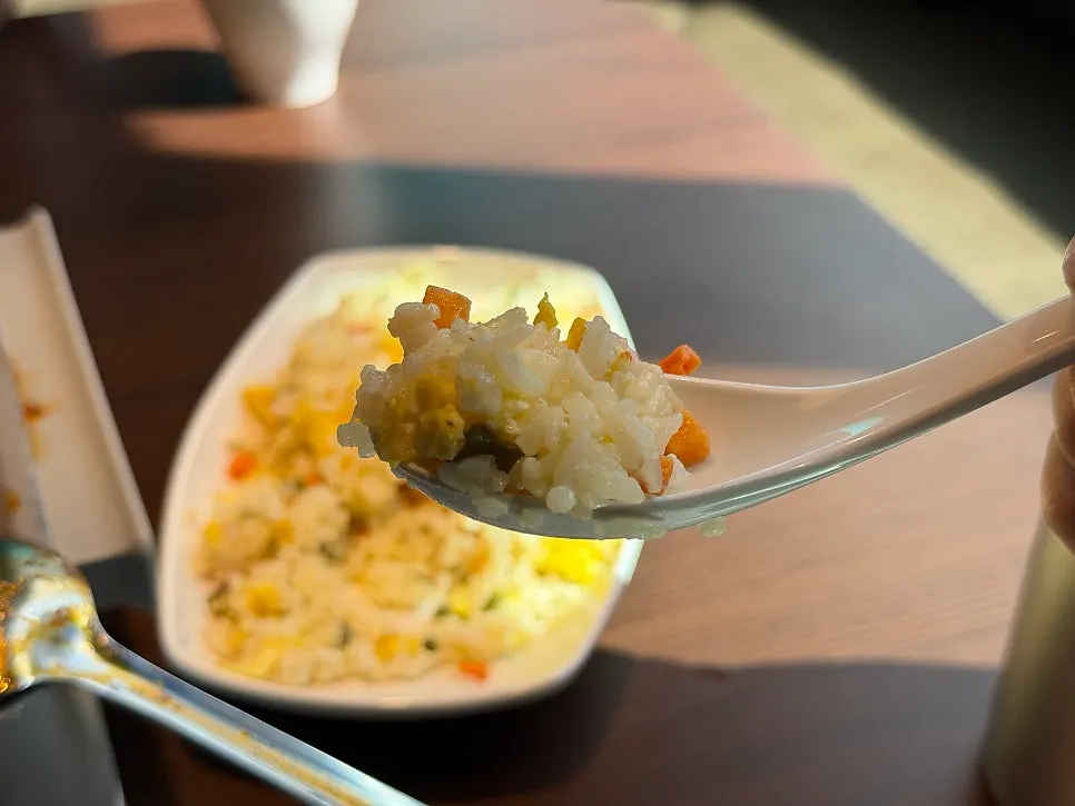 Lightly fried egg fried rice
