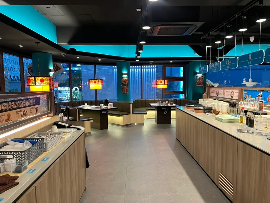 Seating layout inside Bantiannyao Kaoyu Daejeon Branch