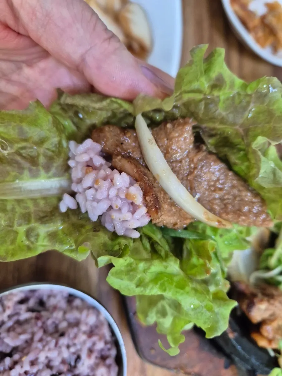 식사를 마친 반월당부자식당 테이블