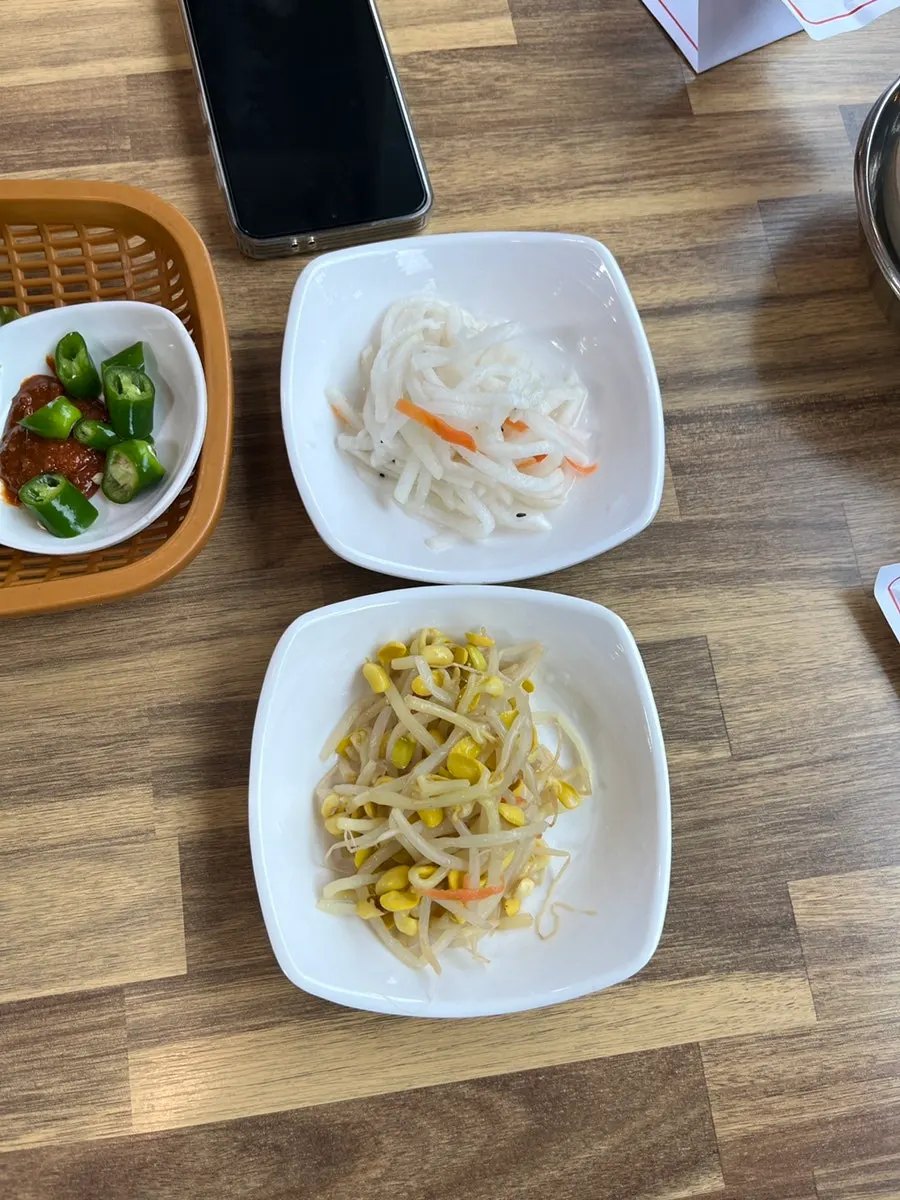 Spicy radish salad and pickled onion side dishes