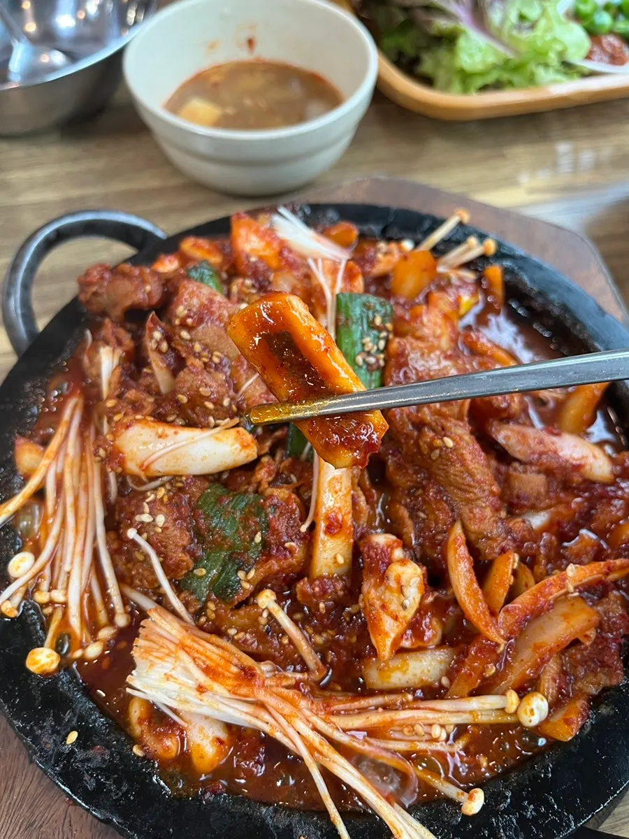 The two-person combo full of squid and pork