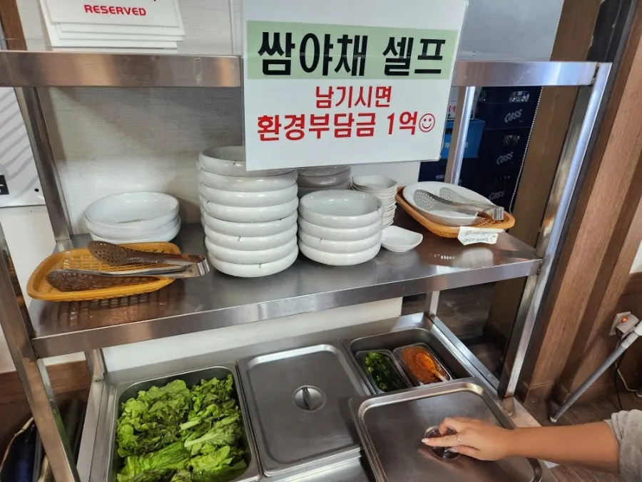 A spread of basic side dishes including bean sprouts and radish