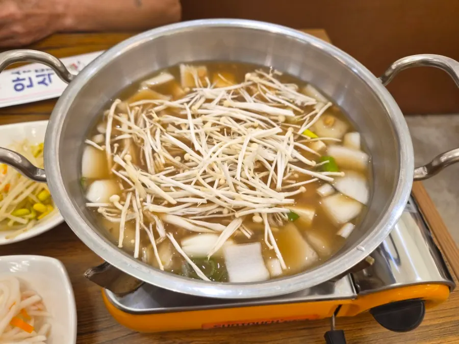 Neatly arranged spread of Korean side dishes