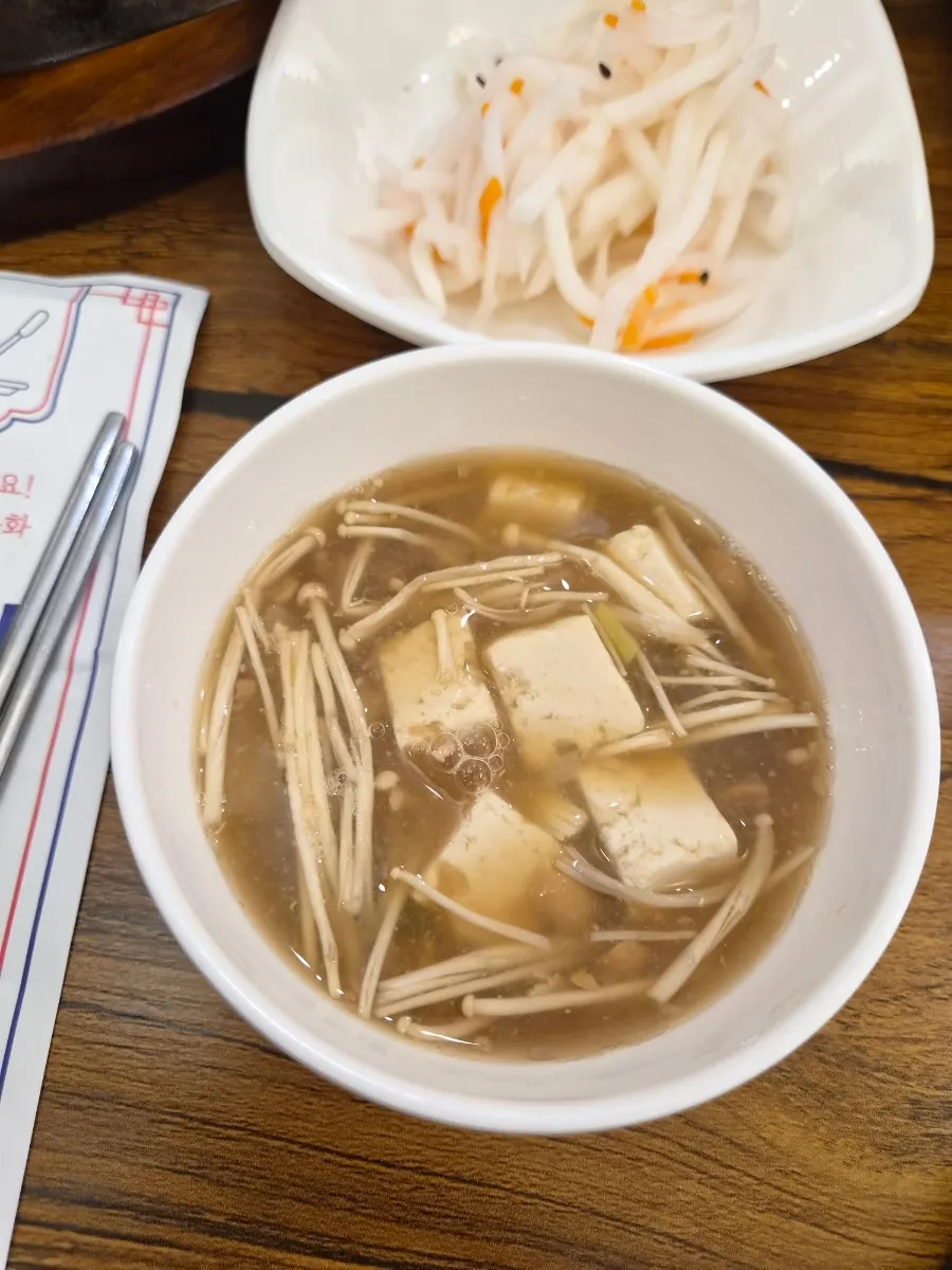 Cheonggukjang doenjang stew included as a basic side dish