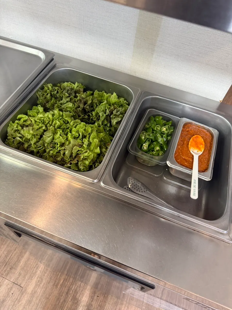 Generous plates of side dishes
