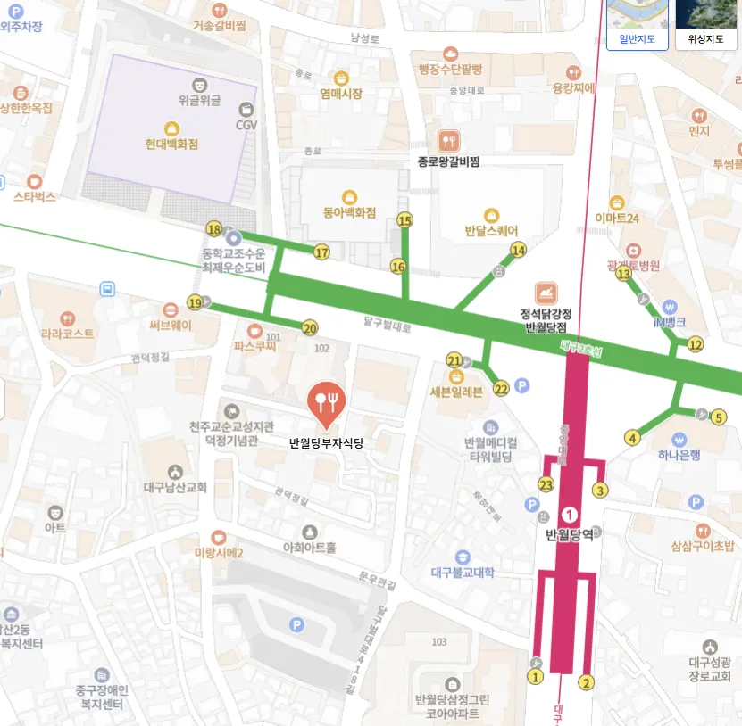 Location guide for Banwoldang Bujasikdang near Banwoldang Station
