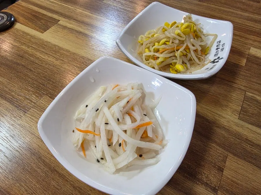 Side dishes laid out on the table