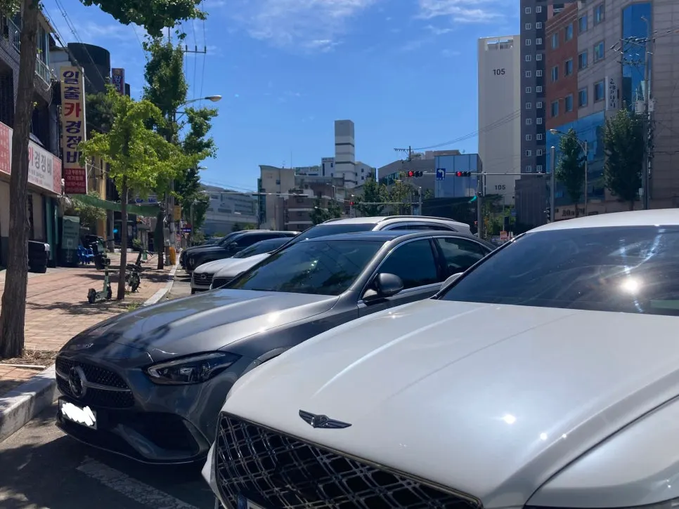 가게 앞 노상 공영주차장 모습