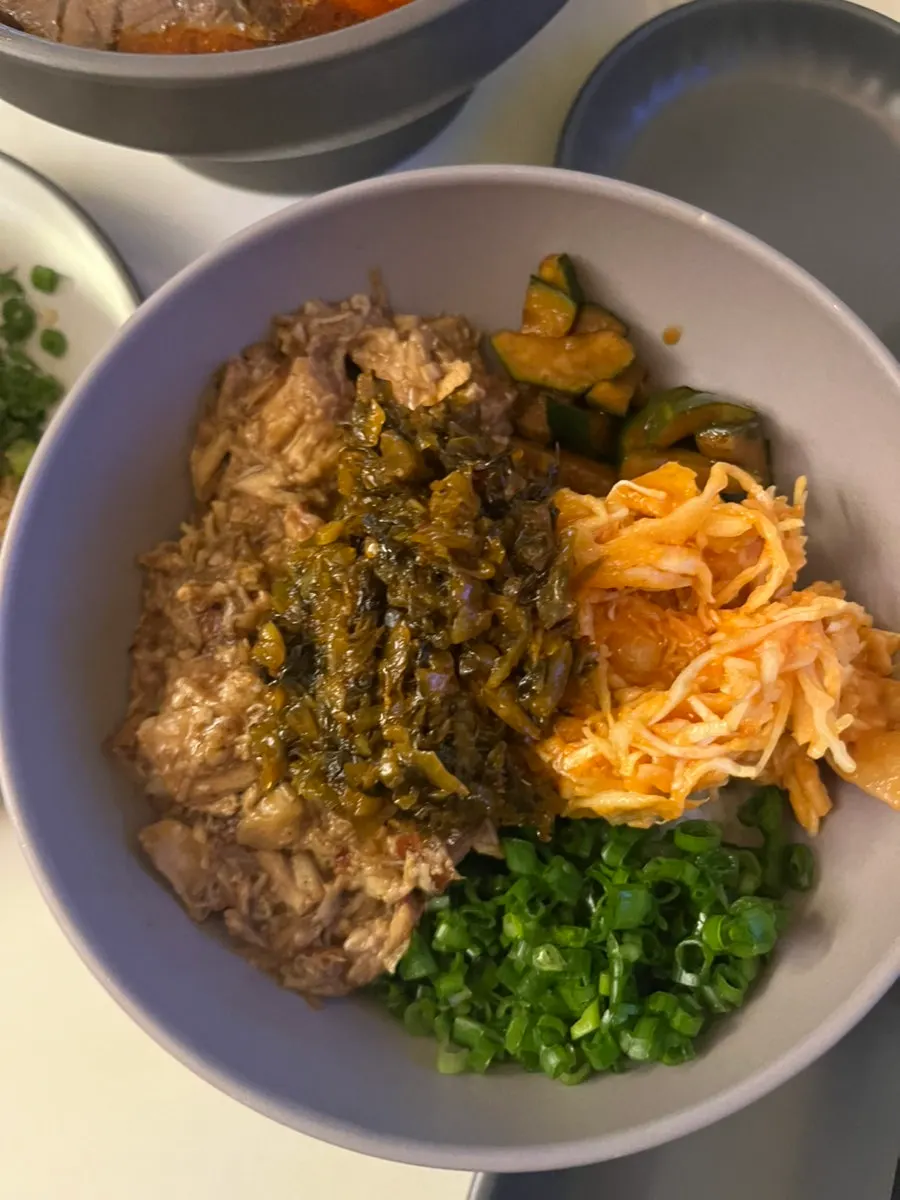 Tender braised pork over rice