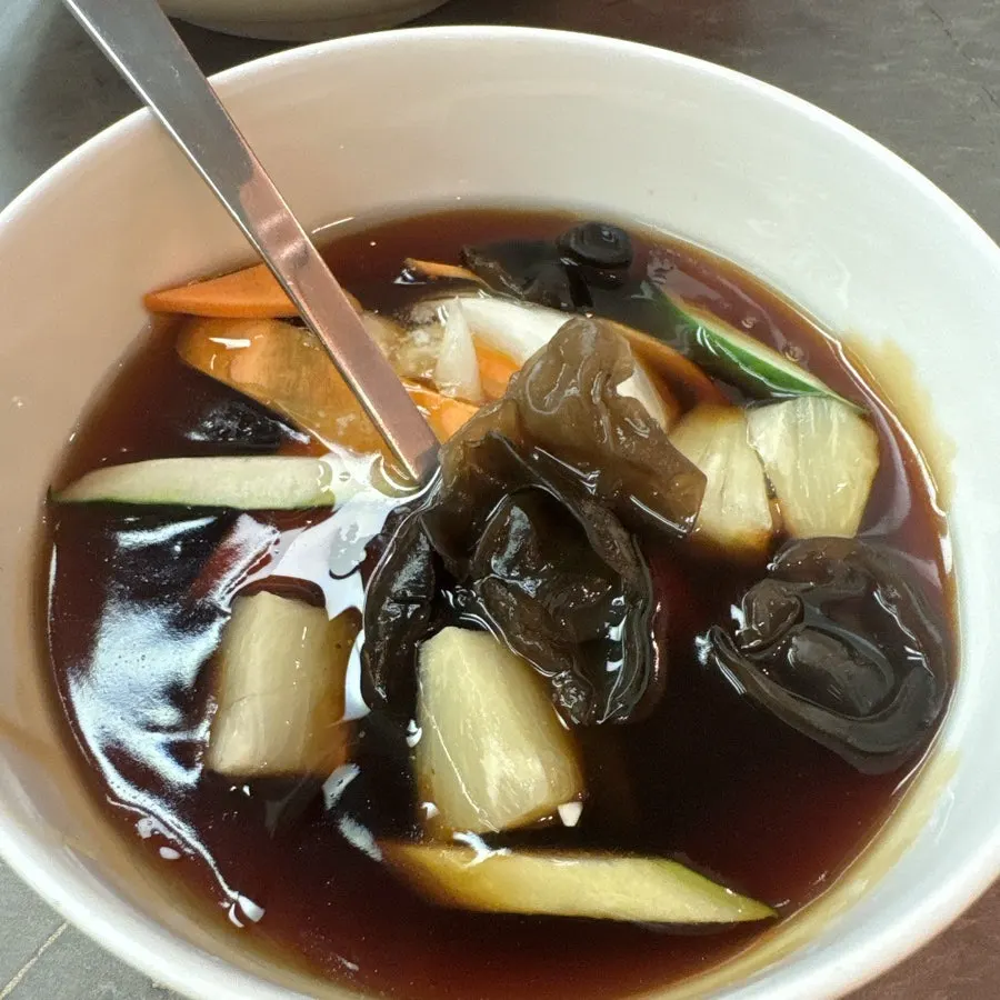 Sweet and sour pork sauce made with butter